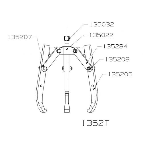 EXTRACTOR FORZA SERIE 1300T0 MECÁNICO DE 3 PATAS